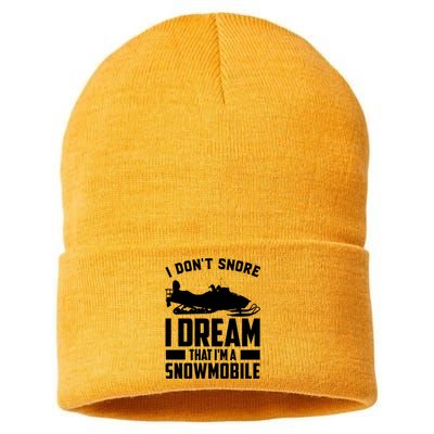 I Don't Snore I Dream That I'm A Snowmobile Sustainable Knit Beanie