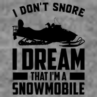 I Don't Snore I Dream That I'm A Snowmobile 7-Panel Snapback Hat