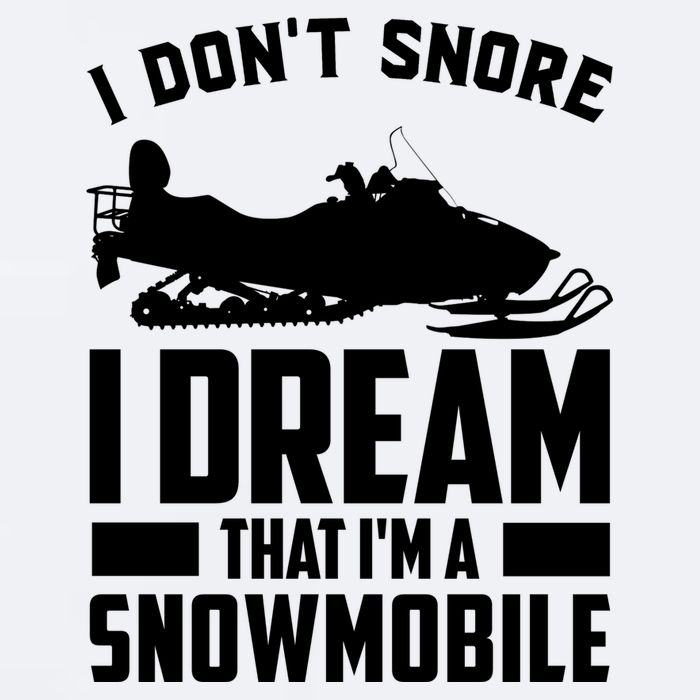 I Don't Snore I Dream That I'm A Snowmobile Sueded Cloud Jersey T-Shirt