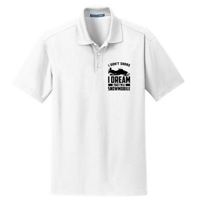 I Don't Snore I Dream That I'm A Snowmobile Dry Zone Grid Polo