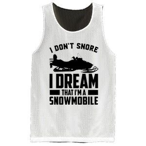 I Don't Snore I Dream That I'm A Snowmobile Mesh Reversible Basketball Jersey Tank