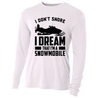 I Don't Snore I Dream That I'm A Snowmobile Cooling Performance Long Sleeve Crew