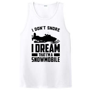 I Don't Snore I Dream That I'm A Snowmobile PosiCharge Competitor Tank