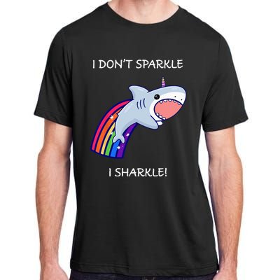 I Don't Sparkle I Sharkle Shark Unicorn Rainbow Adult ChromaSoft Performance T-Shirt