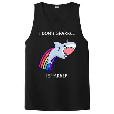 I Don't Sparkle I Sharkle Shark Unicorn Rainbow PosiCharge Competitor Tank