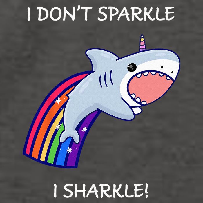 I Don't Sparkle I Sharkle Shark Unicorn Rainbow Vector Backpack