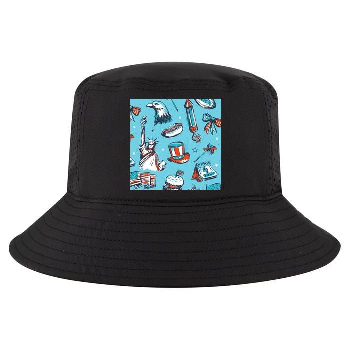Independence Day Statue Of Liberty Cool Comfort Performance Bucket Hat