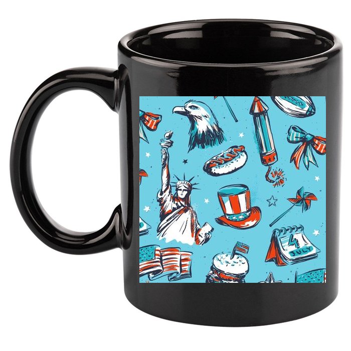 Independence Day Statue Of Liberty 11oz C Handle Ceramic Mug