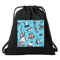 Independence Day Statue Of Liberty Drawstring Bag