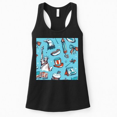 Independence Day Statue Of Liberty Womens Tank Top