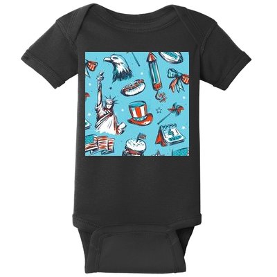 Independence Day Statue Of Liberty Baby Bodysuit