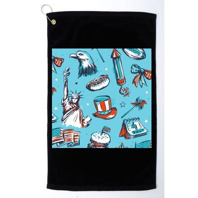 Independence Day Statue Of Liberty Golf Towel