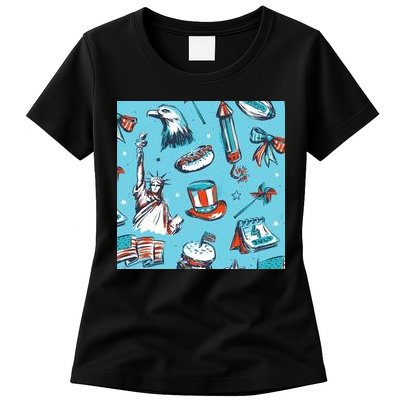 Independence Day Statue Of Liberty Womens T-Shirt