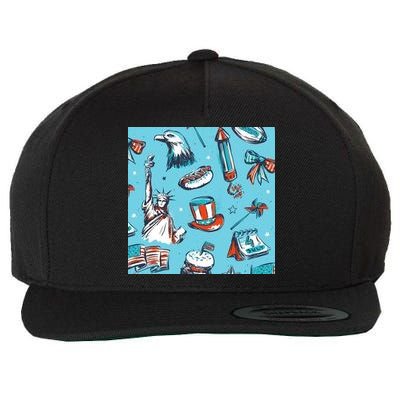 Independence Day Statue Of Liberty Wool Snapback Cap
