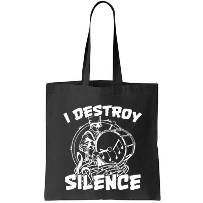I Destroy Silence Bass Drum Marching Band Bag