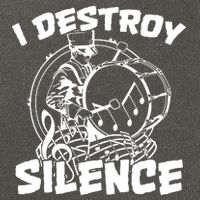 I Destroy Silence Bass Drum Marching Band Cotton Canvas Backpack