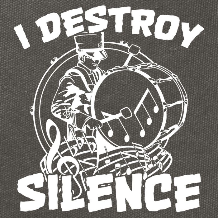 I Destroy Silence Bass Drum Marching Band Cotton Canvas Backpack