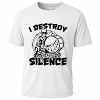 I Destroy Silence Bass Drum Marching Band Cooling Performance Crew T-Shirt