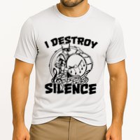 I Destroy Silence Bass Drum Marching Band Cooling Performance Crew T-Shirt