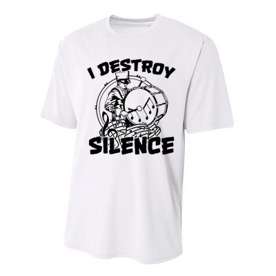 I Destroy Silence Bass Drum Marching Band Performance Sprint T-Shirt