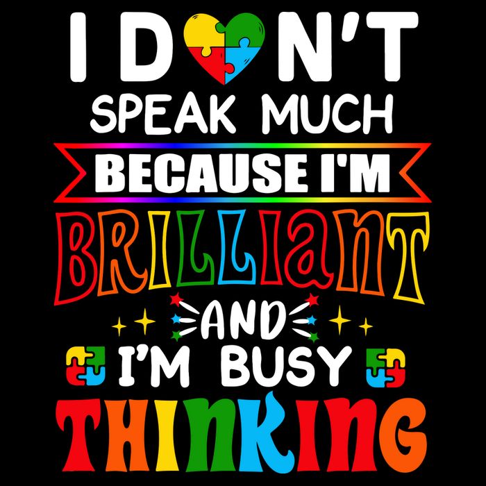 I Dont Speak Much Brilliant Autism Autistic Boys Girls Gift, Autism  Flatbill Hat