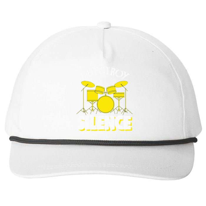 I Destroy Silence Drum Funny Drummer Snapback Five-Panel Rope Hat