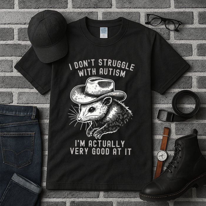 I DonT Struggle With Autism I Am Actually Very Good At It Tall T-Shirt
