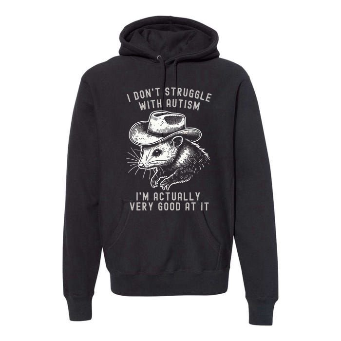 I DonT Struggle With Autism I Am Actually Very Good At It Premium Hoodie