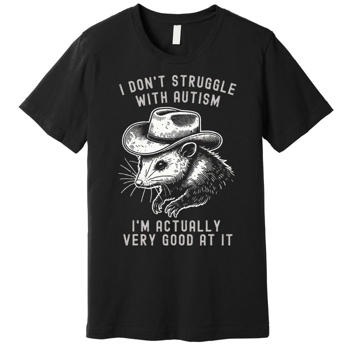 I DonT Struggle With Autism I Am Actually Very Good At It Premium T-Shirt