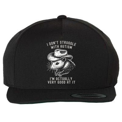 I DonT Struggle With Autism I Am Actually Very Good At It Wool Snapback Cap