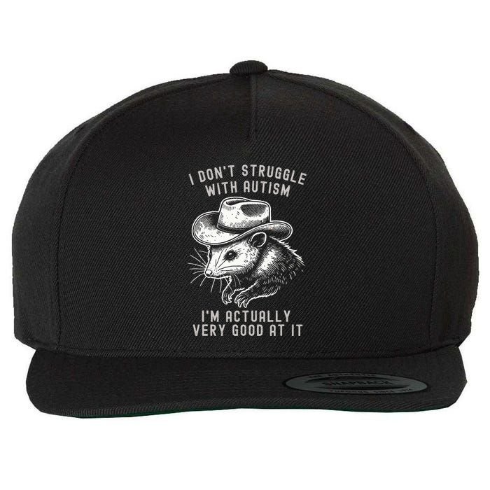 I DonT Struggle With Autism I Am Actually Very Good At It Wool Snapback Cap
