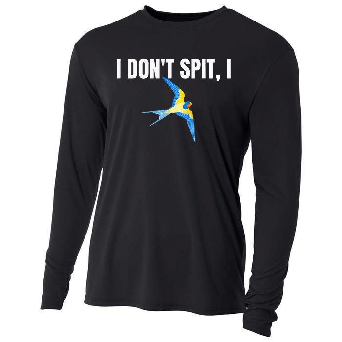 I Dont Spit I Swallow Funny Bird Watching Party BBQ Party Cooling Performance Long Sleeve Crew