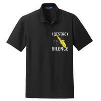 I Destroy Silence Saxophone Player Saxophonist Jazz Music Dry Zone Grid Polo