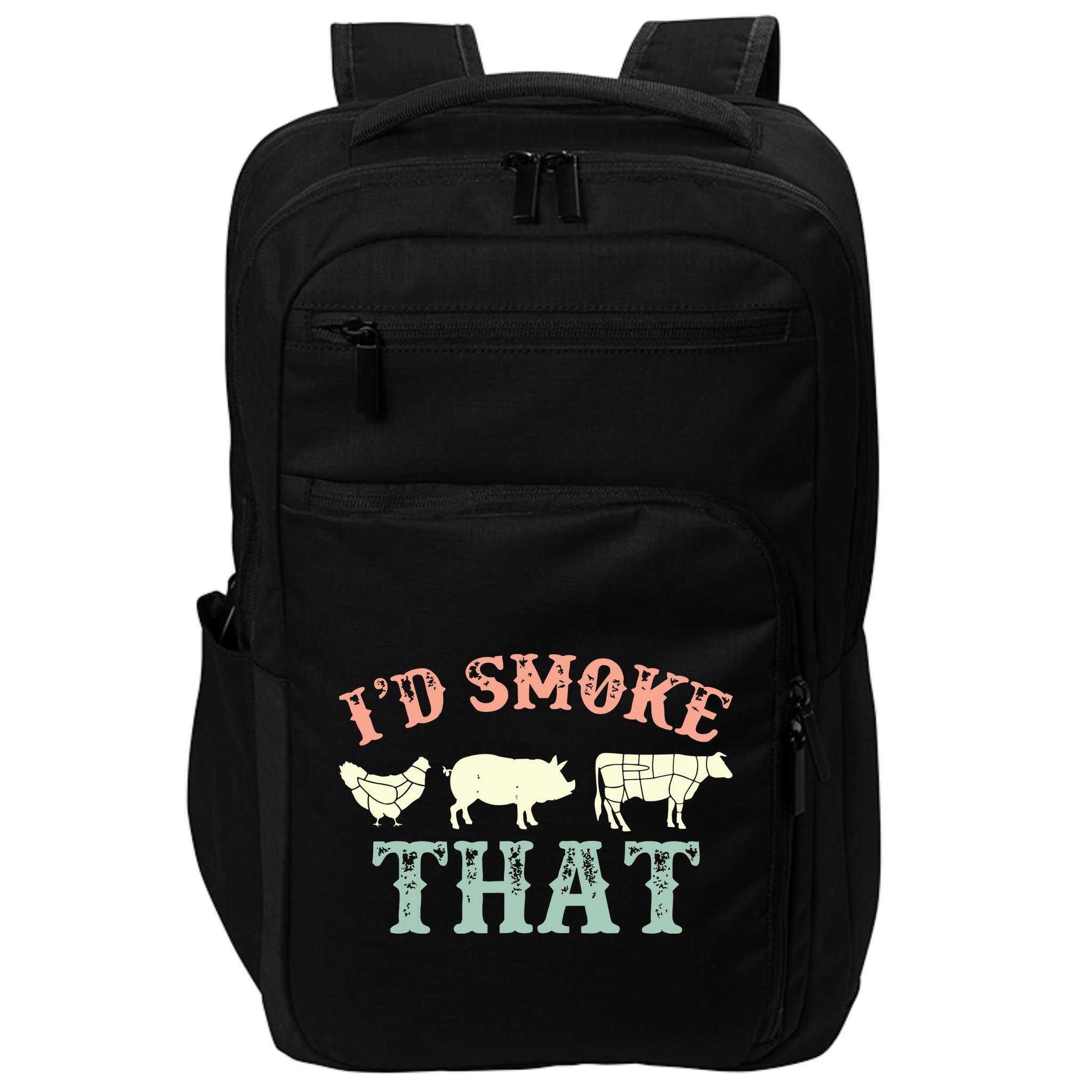 I D Smoke That Grilling Barbeque BBQ Impact Tech Backpack