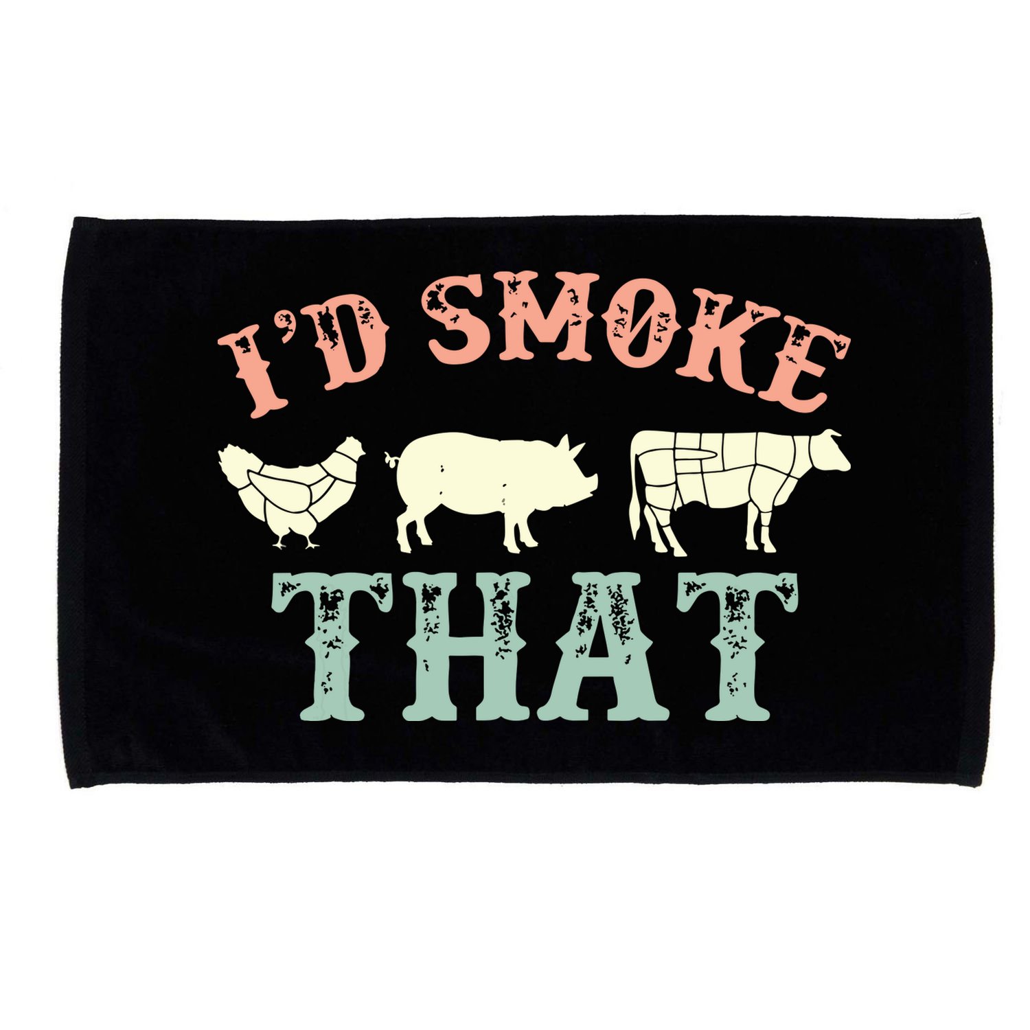 I D Smoke That Grilling Barbeque BBQ Microfiber Hand Towel