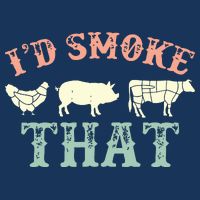 I D Smoke That Grilling Barbeque BBQ 7 Panel Mesh Trucker Snapback Hat