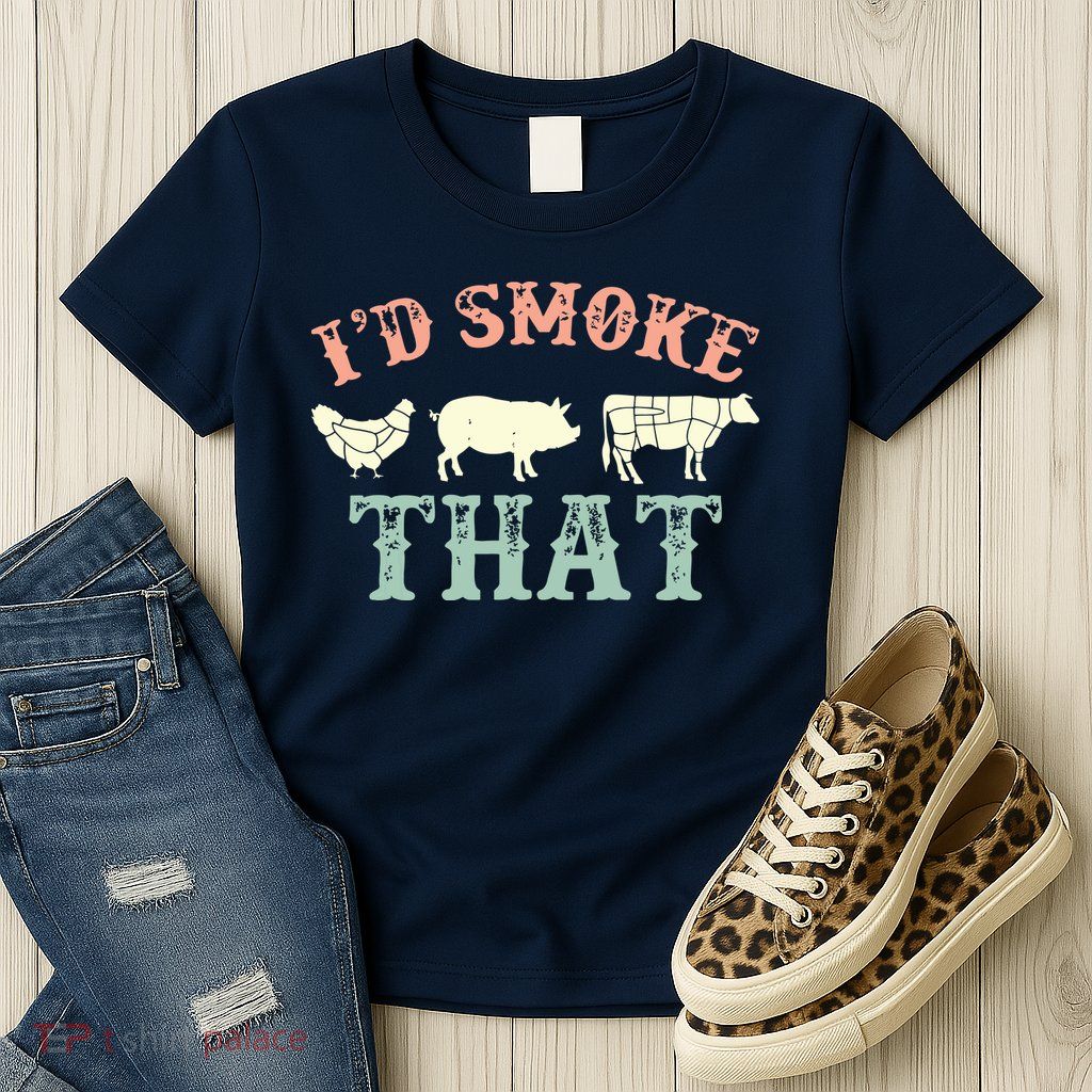 I D Smoke That Grilling Barbeque BBQ Womens T-Shirt