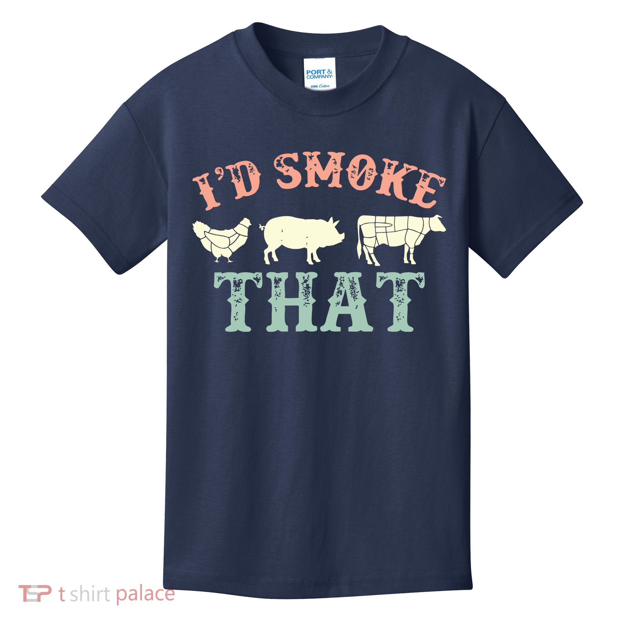 I D Smoke That Grilling Barbeque BBQ Kids T-Shirt