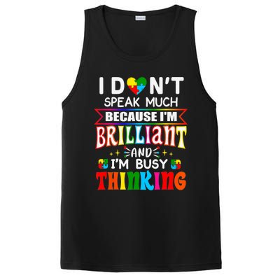 I Dont Speak Much Brilliant Autism Autistic Boy Girl Gift PosiCharge Competitor Tank