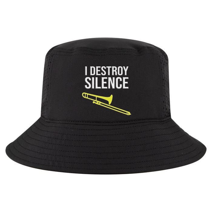 I Destroy Silence Concert Marching Band Funny Trombone Cool Comfort Performance Bucket Hat