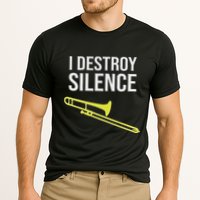 I Destroy Silence Concert Marching Band Funny Trombone Performance Shirt