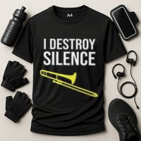 I Destroy Silence Concert Marching Band Funny Trombone Performance Shirt