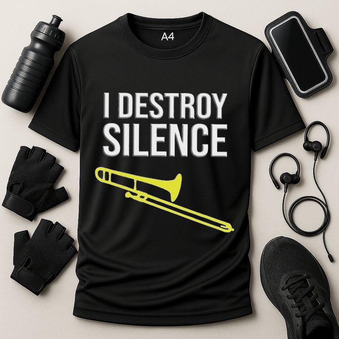 I Destroy Silence Concert Marching Band Funny Trombone Performance Shirt