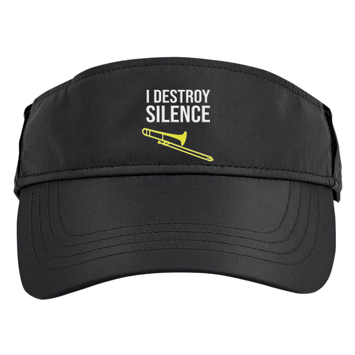 I Destroy Silence Concert Marching Band Funny Trombone Adult Drive Performance Visor