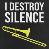 I Destroy Silence Concert Marching Band Funny Trombone Adult Drive Performance Visor
