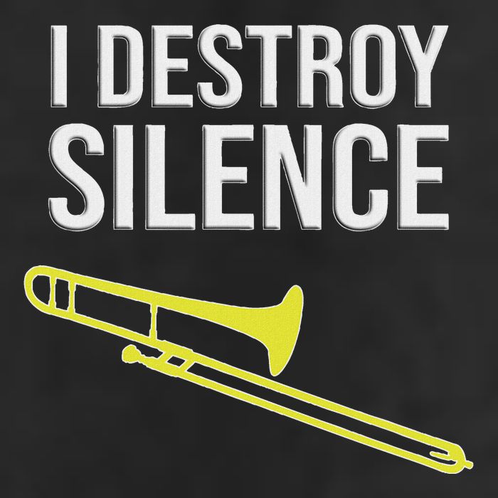 I Destroy Silence Concert Marching Band Funny Trombone Adult Drive Performance Visor