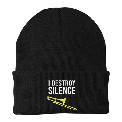 I Destroy Silence Concert Marching Band Funny Trombone Beanie