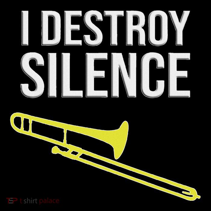 I Destroy Silence Concert Marching Band Funny Trombone 16 in Basic Backpack