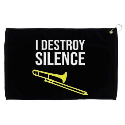 I Destroy Silence Concert Marching Band Funny Trombone Grommeted Golf Towel