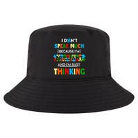 I Don't Speak Much Brilliant Puzzle And I'm Busy Thinking Autism Awareness Day Cool Comfort Performance Bucket Hat
